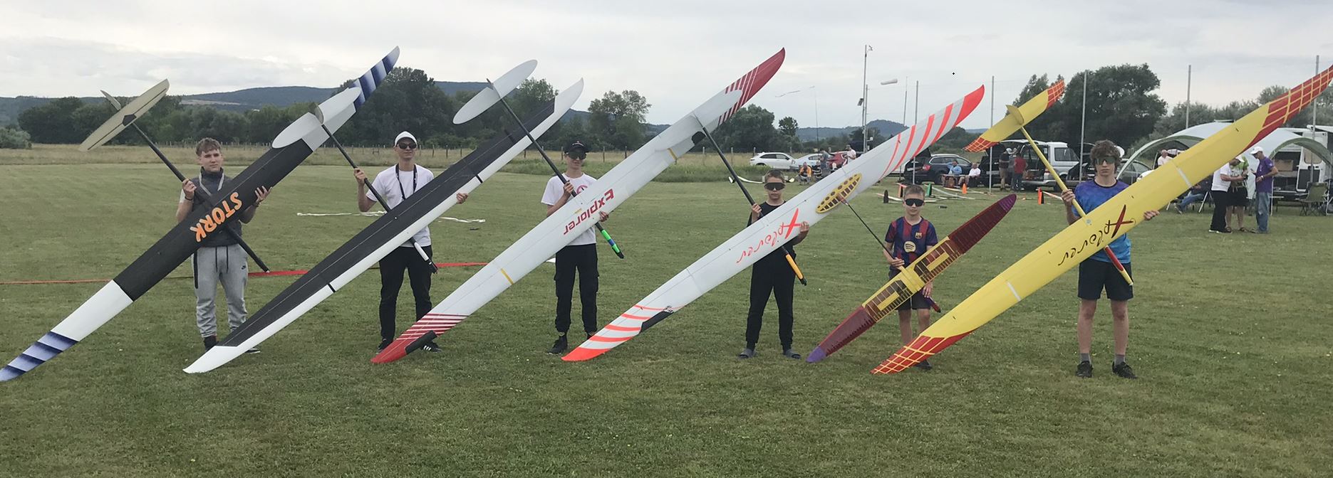 6 Hungarian junior competitors on F5J Esztergom Cup 14 June, 2026